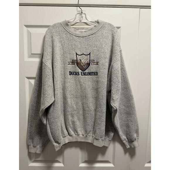 Vintage Ducks Unlimited Embroidered Crewneck Sweatshirt L - Picture 1 of 5